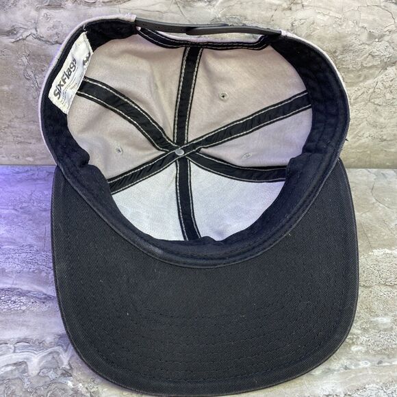 Six Flags Magic Mountain Batman The Ride Snapback Hat OSFA Black Yellow Cap - Picture 4 of 6